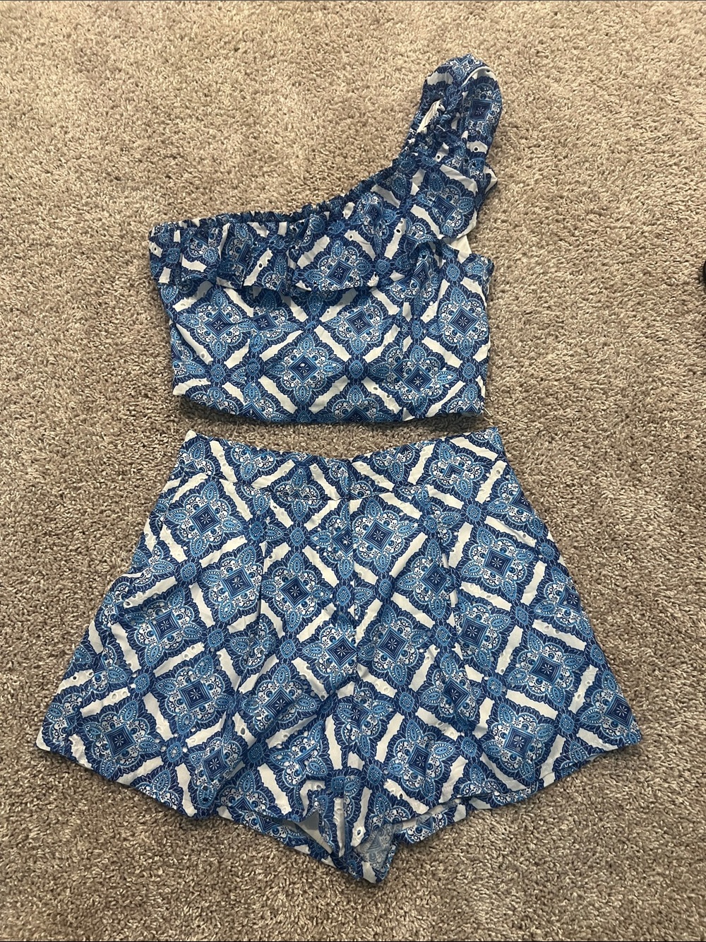 miami Blue Tile-Print Set